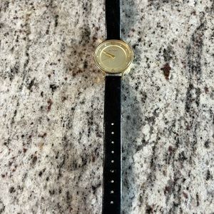 Skagen Ladies Black Leather Watch